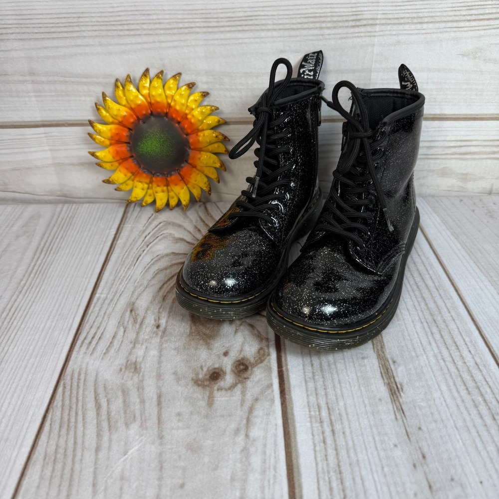 Dr. Martens‎ Girls' 1460 Pascal Black Glitter Boots 3Y